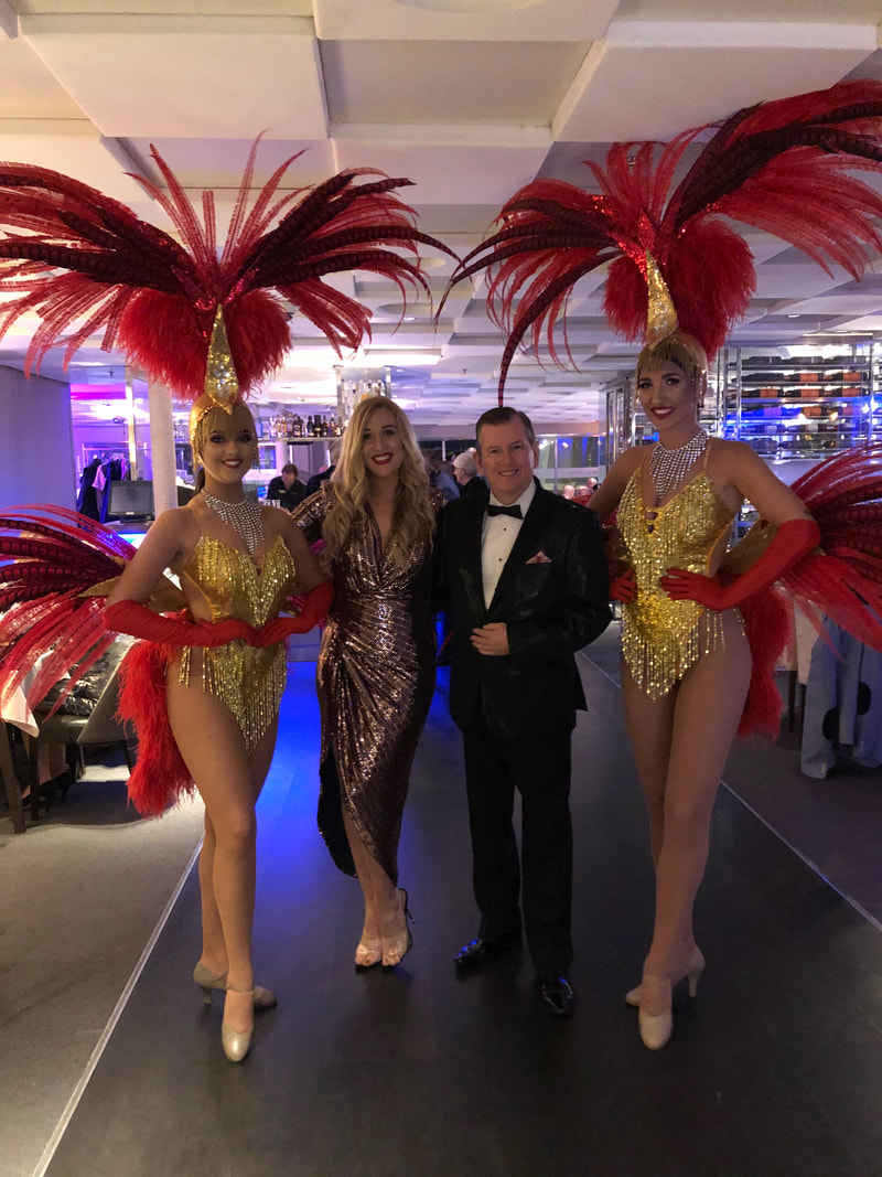 Martin Joseph with the Supreme Showgirls in The Sinatra Tribute, Sunborn Yach Hotel, Gibraltar New Year's Eve
