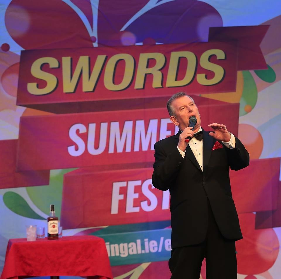 Martin Joseph performing His Frank Sinatra Tribute Show at the Swords International Summer Festival in Dublin, Ireland
